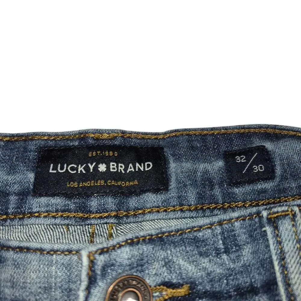 Lucky Brand 410nAthletic Slim Men's Slightly Distressed Denim Jeans 32 x 30
